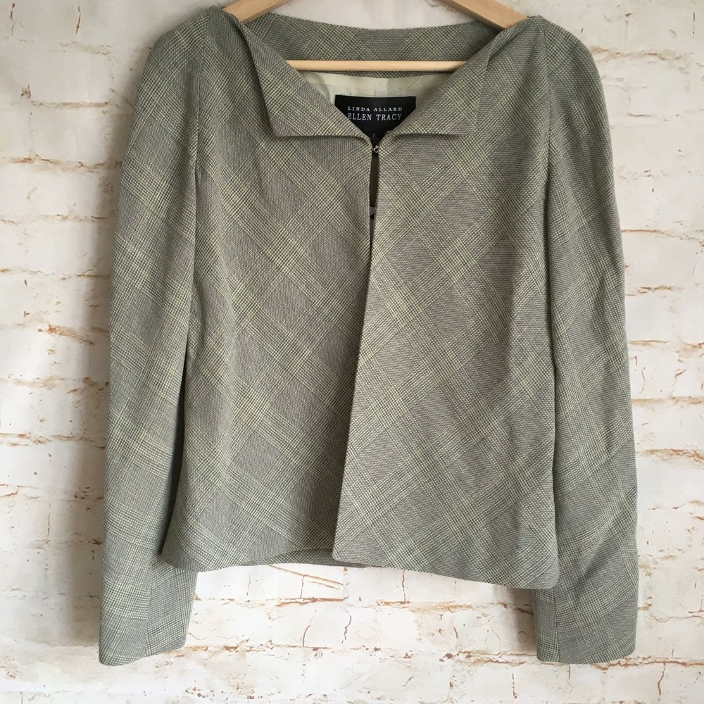 Linda Allard Ellen Tracy Women's Size 2 Green Career Blazer Jacket NWT
